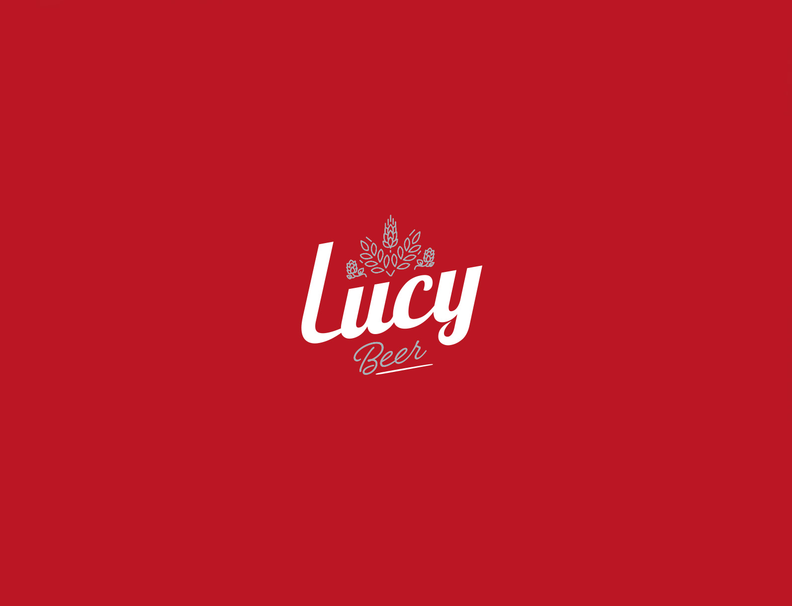 Logo Lucy Beer na červeném pozadí