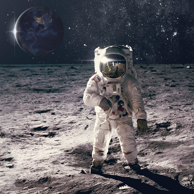 Astronaut na Měsíci